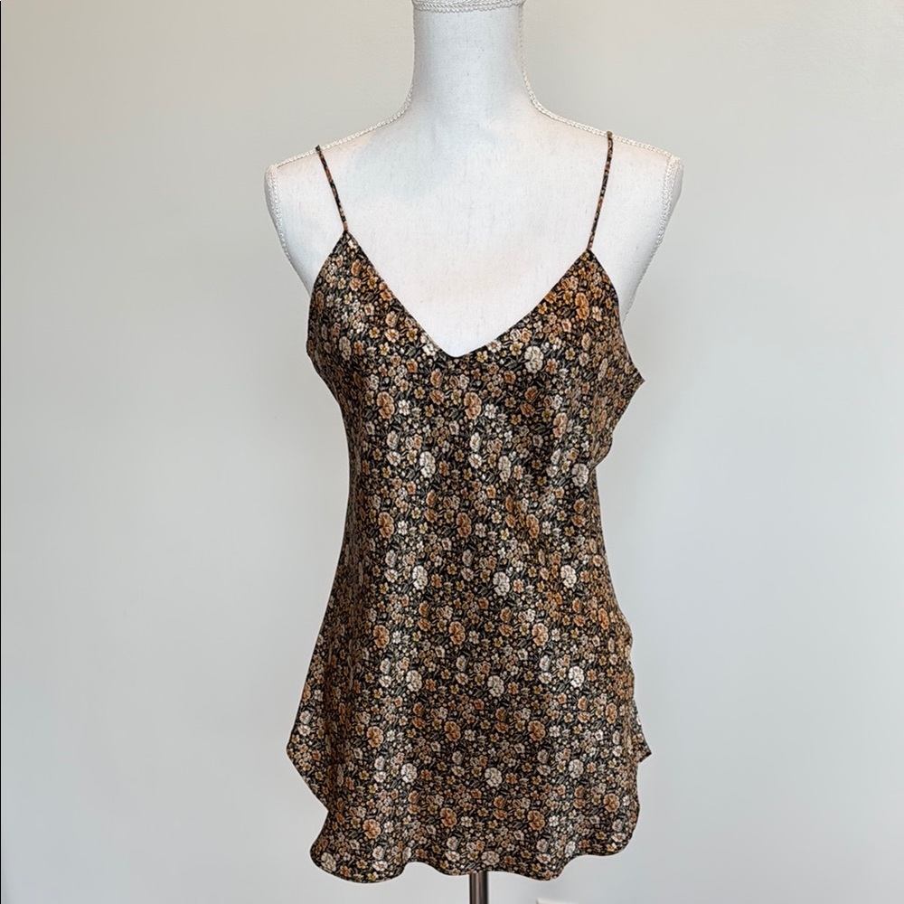 Nili Lotan Floral Print Silk Camisole Size Large Never Worn